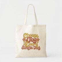 Välj glädje varje dag Retro groovy-citat