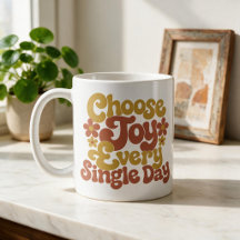 Välj Glädje Varje Enskild Dag Retro Groovy Citat