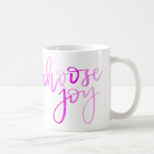 Välj glädjeCalligraphymuggen - rosa Kaffemugg