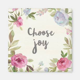 Välj glädjepastellblommigten magnet