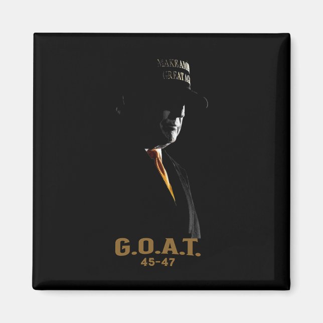 Välj Goat Donald Trump 2024 45 47 Silhouette Magnet (Framsidan)