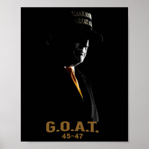 Välj Goat Donald Trump 2024 45 47 Silhouette Poster