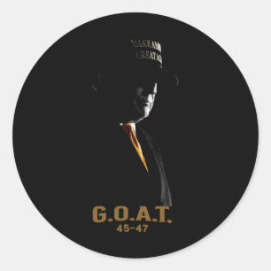 Välj Goat Donald Trump 2024 45 47 Silhouette Runt Klistermärke