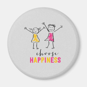 Välj Happinesses Two-flickor Magnet