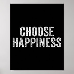 Välj Happity Lycklig Vintage Motivational Inspir Poster