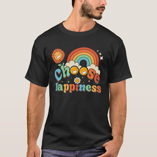 Välj Happtive Positive Vibes Happiness Vibes Co T Shirt (Framsida)