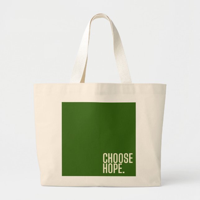Välj hopp. Citat och Shopping bag Jumbo Tygkasse (Framsidan)