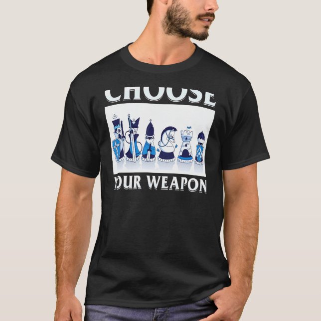 Välj huvudschackstreck för Vapon Player-taktik T Shirt (Framsida)