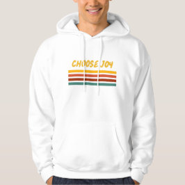 Välj Joy Bible Verse Colorful Retro Christian Hoodie