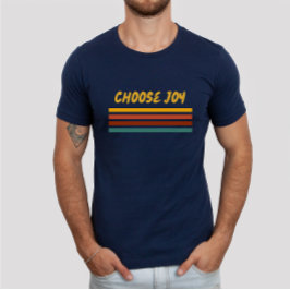 Välj Joy Bible Verse Colorful Retro Christian T Shirt