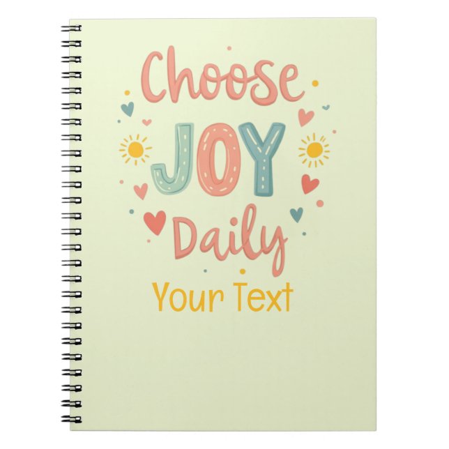 Välj Joy Daily Pastel Doodle Anteckningsbok (Framsidan)