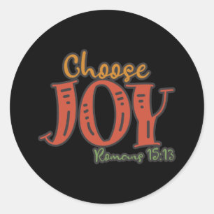 Välj Joy Kärlek och lyckodesign Runt Klistermärke