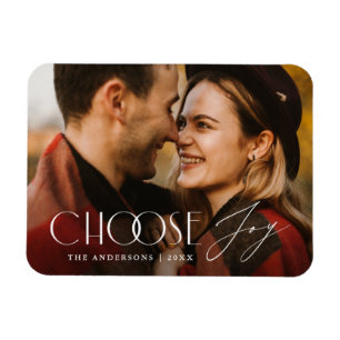 Välj Joy Modern Helgdag Photo Magnet