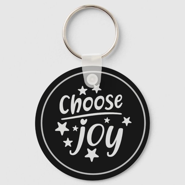 Välj Joy Motivational inspirational Keychain Nyckelring (Framsida)