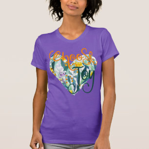 Välj Joy Namn Blommigt Heart T Shirt