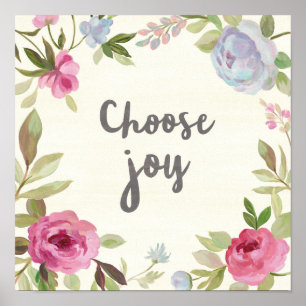 Välj Joy Pastel-Blommigt Poster
