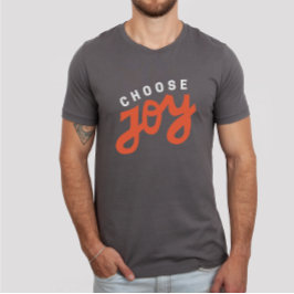 Välj Joy Retro Athletic Flair Christian Apparel T Shirt
