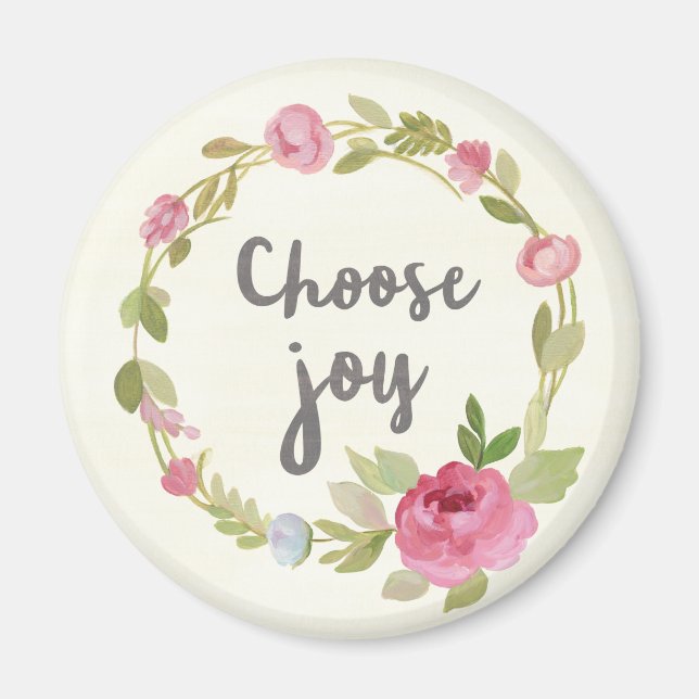 Välj Joy | Rosa Pastel Ro Magnet (Framsidan)