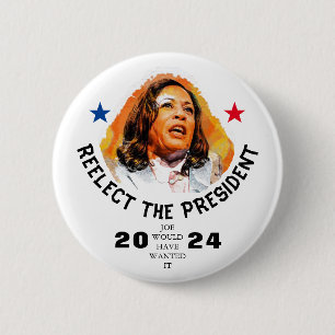 Välj Kamala Harris 2024 igen Knapp