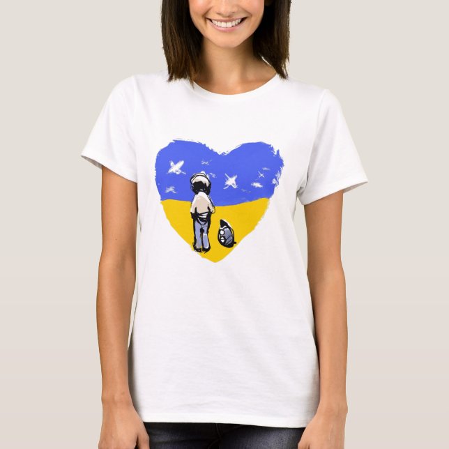 Välj Kärlek No war Ukraina T-shirt (Framsida)