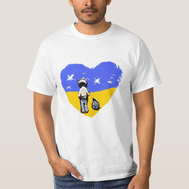 Välj Kärlek No war Ukraina T-shirt (Framsida)