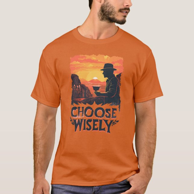 Välj Klokt Solnedgång T Shirt (Framsida)