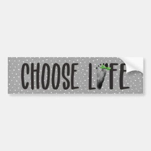 Välj Life Baby-avtryck med Bow Bildekal