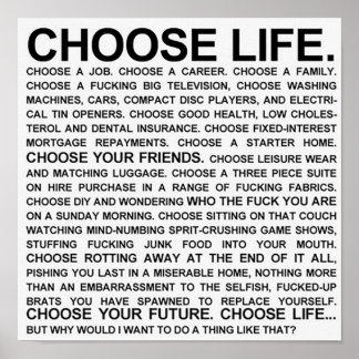 Välj Life Monolog Poster