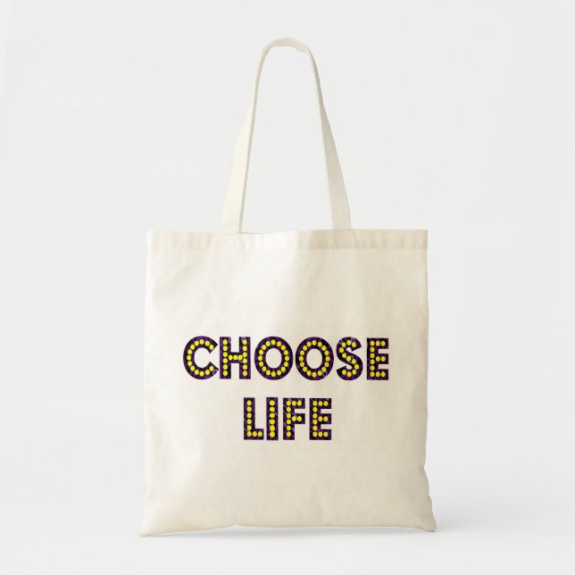 Välj Life Neon Brev Tygkasse (Framsidan)