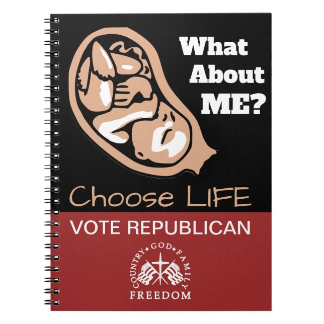 Välj Life Vote Republican Anteckningsbok (Framsidan)