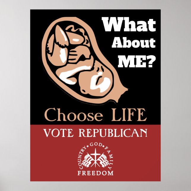 Välj Life Vote Republican ProLife Poster (Framsidan)
