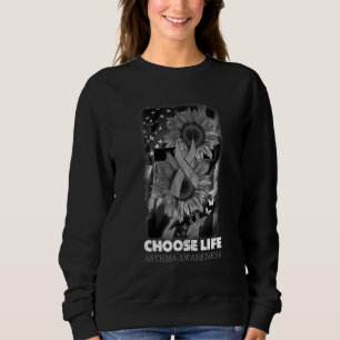 Välj Liv Astma Medvetenhet Sumflower Grå T Shirt