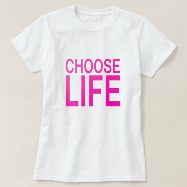 Välj liv t shirt (Design framsida)