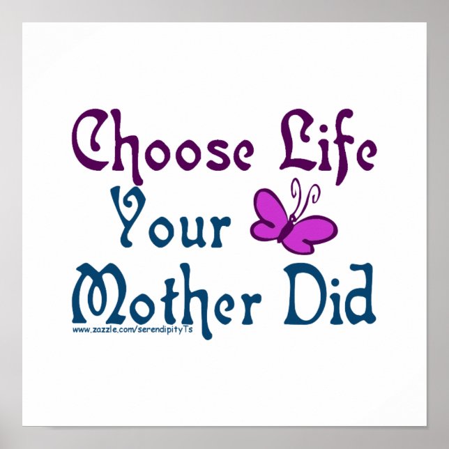 Välj livet, Mor gjorde det! Poster (Framsidan)
