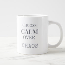 Välj lugn framför kaos Minimalistisk citat-typogra Jumbo Mugg
