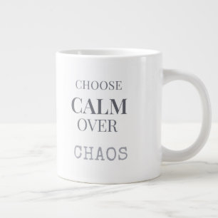 Välj lugn framför kaos Minimalistisk citat-typogra Jumbo Mugg