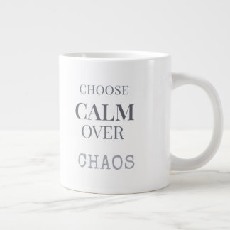 Välj lugn framför kaos Minimalistisk citat-typogra Jumbo Mugg