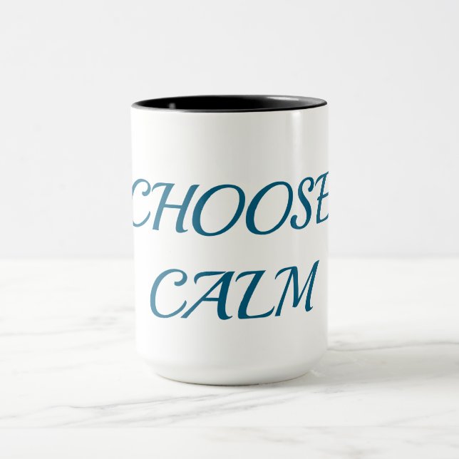 Välj lugn – Minimalistisk kaffemugg | Estetisk Zen (Center)