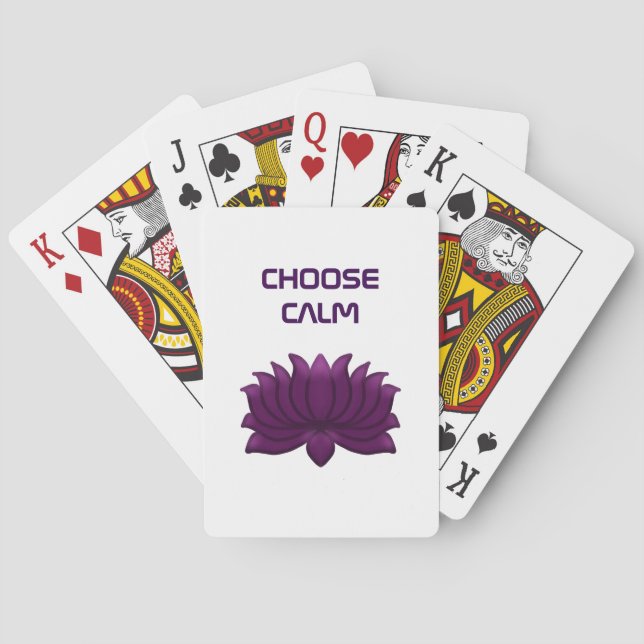 Välj Lugna Lila Lotusblomma  Casinokort (Baksidan)