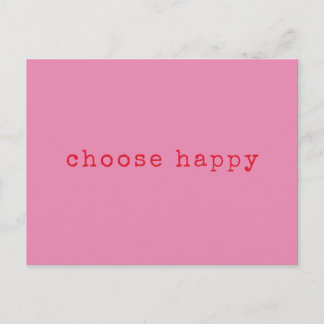Välj Lycklig inspirationsoffert för minimal Rosa Vykort