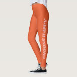 Välj Lycklig Motiveringsinspirerande Rosa för offe Leggings<br><div class="desc">Motiveringsfrasen Välj Lycklig i en roligt färg palett med  och orange i retrotypografi.</div>