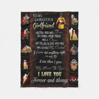  Välj mitt val i mitt livs brandman Fleecefilt