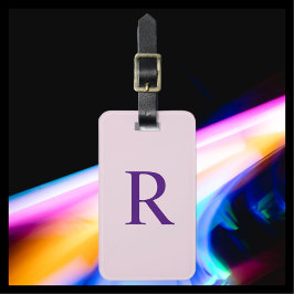 VÄLJ Monogramblocket FÄRG eller Blek Rosa Bagagebricka