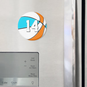 välj NÅGRA lagfärger w tröjnummer basket Magnet