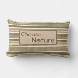 "Välj natur" - minimalistisk naturlig jordton Lumbarkudde