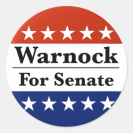 Välj om Raphael Warnock till USA:s senat 2022 Runt Klistermärke