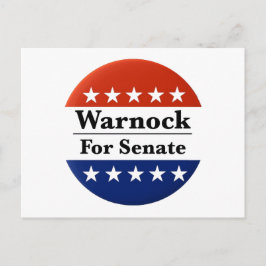Välj om Raphael Warnock till USA:s senat 2022 Vykort