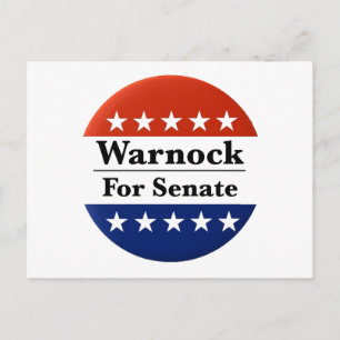 Välj om Raphael Warnock till USA:s senat 2022 Vykort