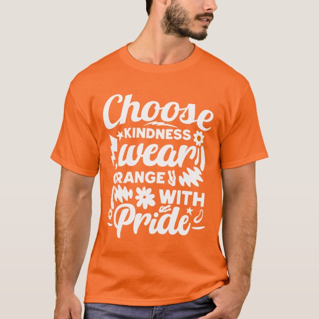 Välj Orange för Bära av indness med Pride T Shirt (Framsida)