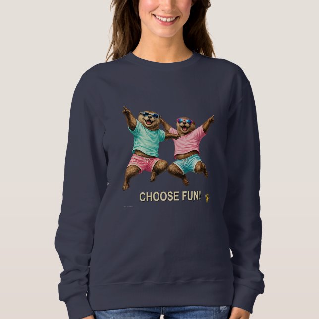 Välj Roliga Utter Duo T Shirt (Framsida)